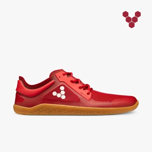 Vivobarefoot Primus Lite III Rød Joggesko Herre [7-JKCE]